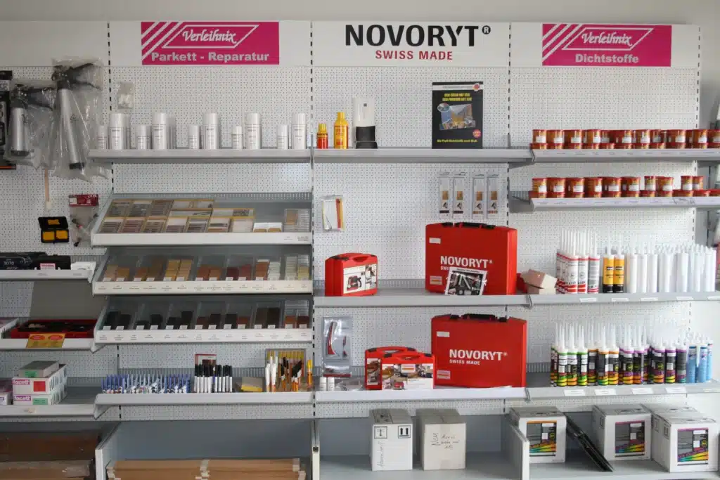 Novoryt Verkaufsregal Novoryt Ausbesserung Parkett