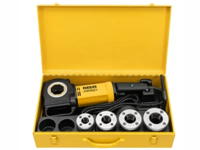 Elektrische Rems Schneidkluppe Amigo mit Einsätzen von 3/4" - 1 1/4".