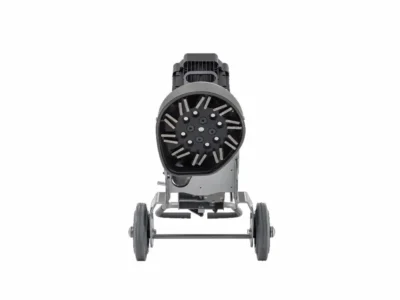 Unteransicht der Bodenfräse Husqvarna BGS mit Diamantschleifscheibe.