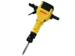 gelber Bosch Abbruchhammer 27kg mit eingesetztem Spitzmeißel