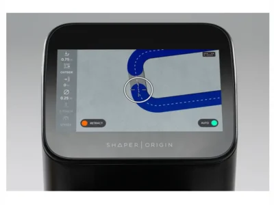 Bedienfeld Touchscreen der Shaper Origin