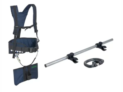Tragegeschirr für die Festool "Planex" LHS 225 mit Fixierstange und Zusatzhandgriff.